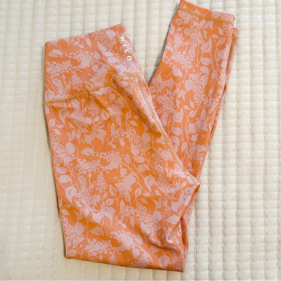 Wilo The Label 7/8 Tropical Pink/Orange Leggings, Size Large - Picture 5 of 7